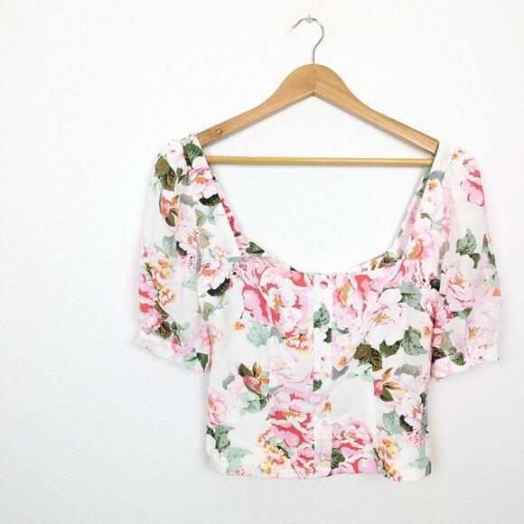 NWT Favorite Daughter The One That Got Away Floral Square Neck Blouse Size S - Picture 3 of 8